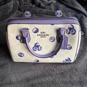 Coach Cream and Lavender Rowan Bag